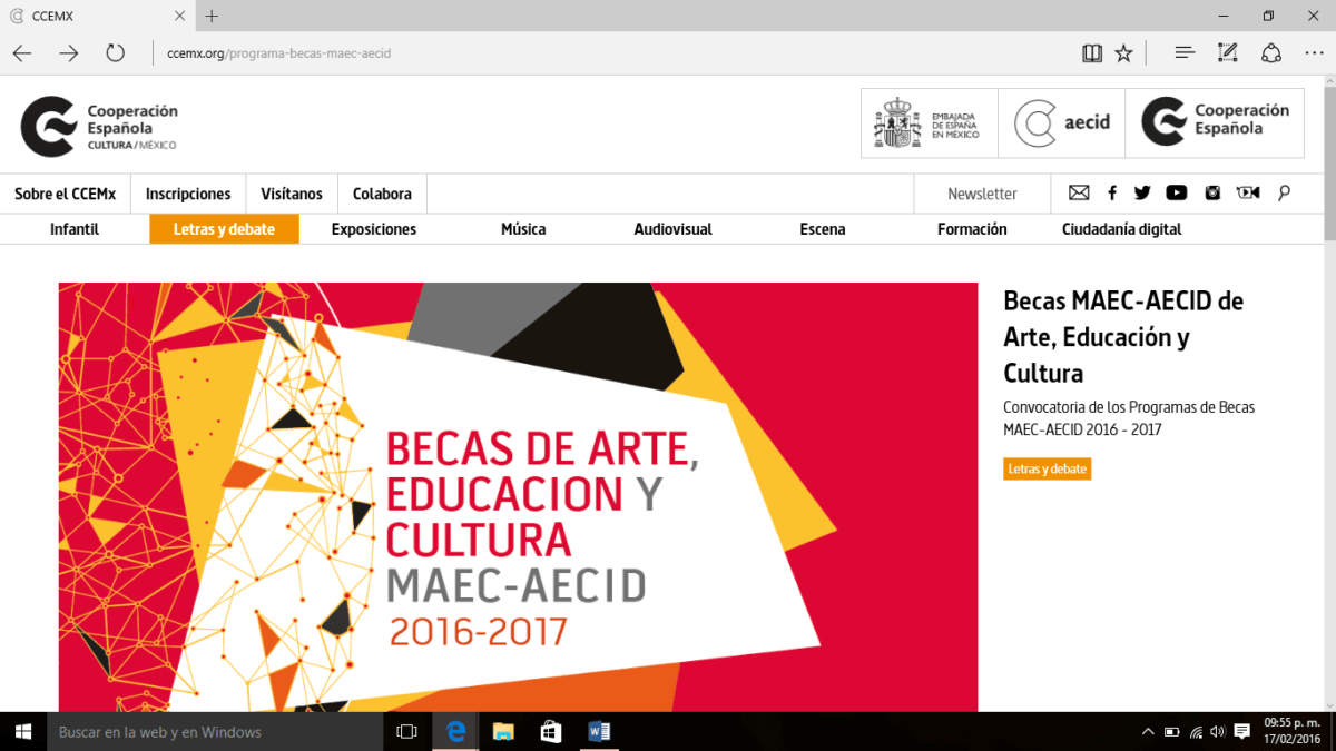 Becas MAEC-AECID de arte, educación y cultura
