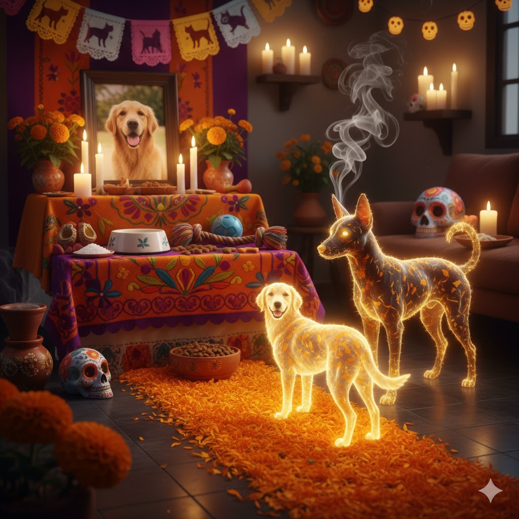 dia de muertos y los perritos